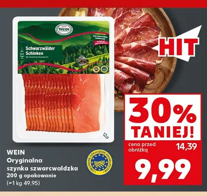 Oryginalna szynka szwarcwaldzka Wein promocja w Kaufland