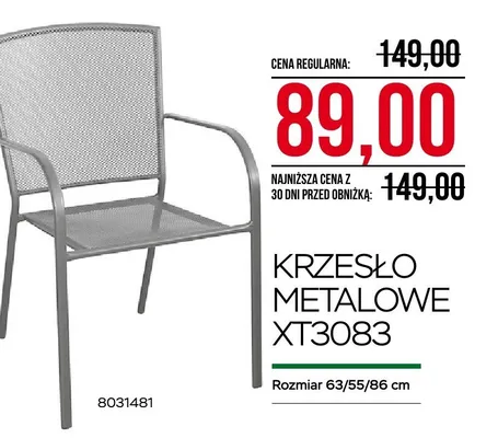 Krzesło metalowe XT3083 promocja w Abra Meble