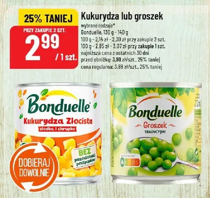 Kukurydza złocista lub groszek promocja w POLOmarket