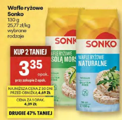 Wafle ryżowe naturalne promocja w Delikatesy Centrum