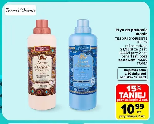 Płyn do płukania tkanin Tesori d'Oriente promocja w Carrefour Market