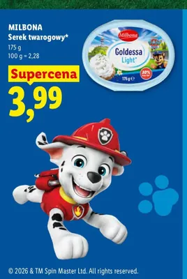 Serek twarogowy Milbona Goldessa Light promocja w Lidl
