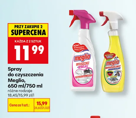 Spray do czyszczenia Meglio promocja w Biedronka