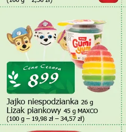 Lizak piankowy Maxco promocja w CEZAR Delikatesy
