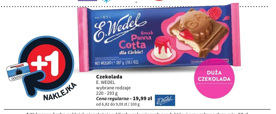 Czekolada E.Wedel promocja w Intermarche