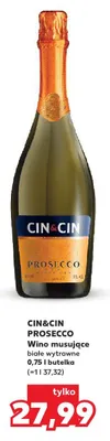 Wino musujące białe wytrawne Prosecco promocja w Kaufland