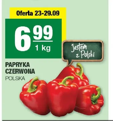 Papryki czerwone polskie promocja w SPAR