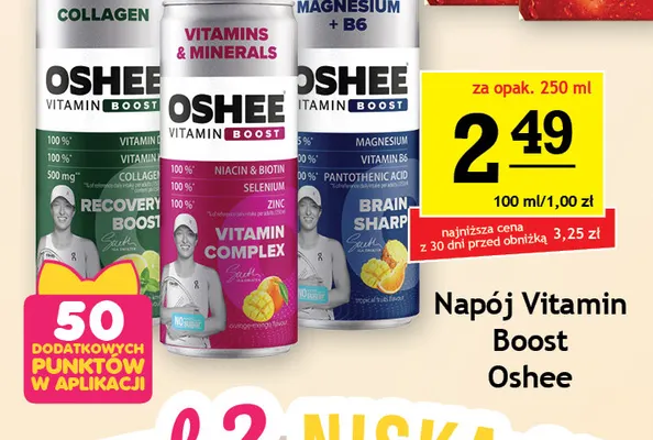 Napój Vitamin Boost Oshee Collagen promocja w Gram Market