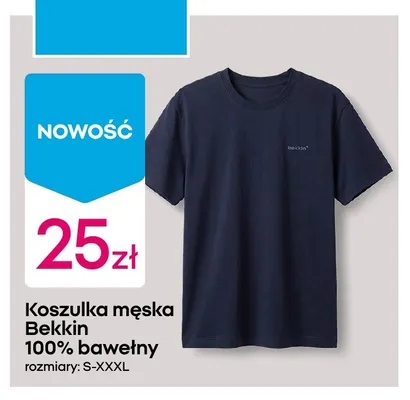 Koszulka męska Bekkin 100% bawełny promocja w Pepco
