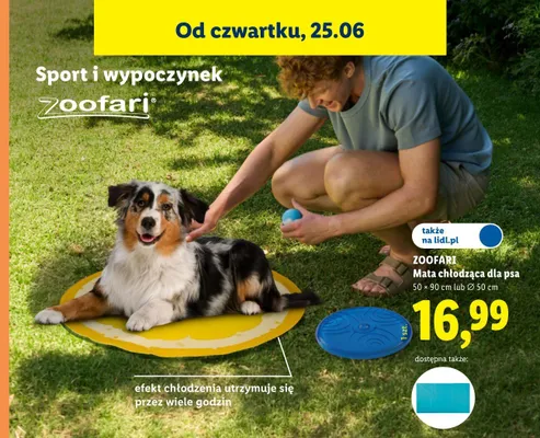 Mata chłodząca dla psa Zoofari promocja w Lidl