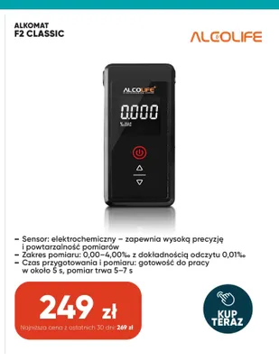 Alkomat Alcolife F2 Classic promocja w Max Elektro