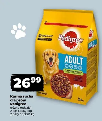 Karma sucha dla psów Pedigree 2 kg promocja w Netto