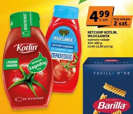 Ketchup łagodny Włocławek Zero Dodatku Cukru promocja w Groszek