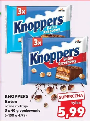Baton orzechowy Knoppers promocja w Kaufland