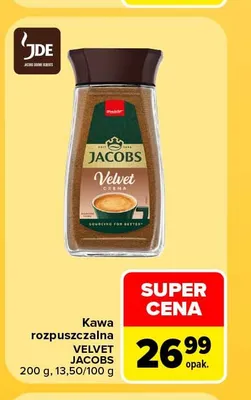 Kawa rozpuszczalna Jacobs Velvet promocja w Carrefour Market