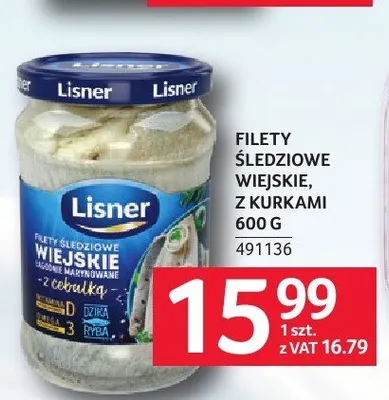 Filety śledziowe wiejskie z kurkami Lisner promocja w Selgros