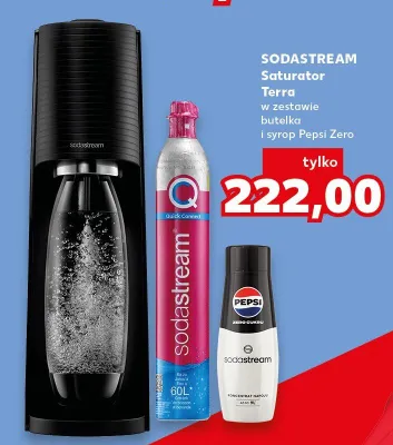 Zestaw saturator Sodastream Terra + butelka + syrop Pepsi Zero promocja w Kaufland