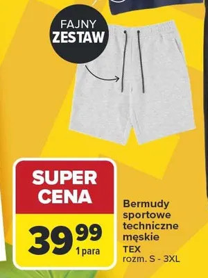 Bermudy sportowe techniczne męskie promocja w Carrefour