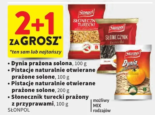 Dynia prażona solona Słonpol promocja w Intermarche