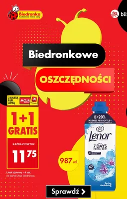 Płyn do płukania 7 days fresh bed spring awakening Lenor promocja w Biedronka