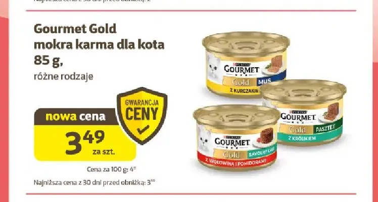 Mokra karma dla kota Gourmet Gold pasztet z królikiem promocja w Super Zoo