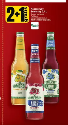 Piwo bezalkoholowe Napój piwny bezalkoholowy Somersby Sugar Cherry promocja w TOPAZ