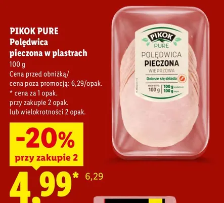 Polędwica pieczona w plastrach Pikok Pure promocja w Lidl