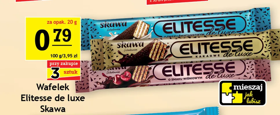 Wafelek Elitesse de luxe kakaowe Skawa promocja w Gram Market