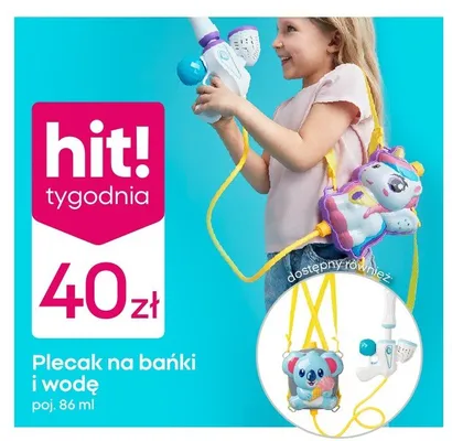 Plecak na bańki i wodę promocja w Pepco