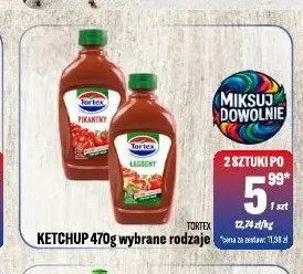 Ketchup łagodny Tortex promocja w Tomi Markt