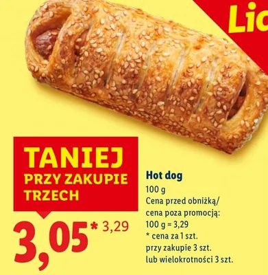 Hot dog promocja w Lidl