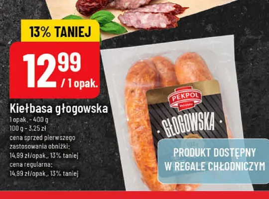 Kiełbasa głogowska Pekpol promocja w POLOmarket