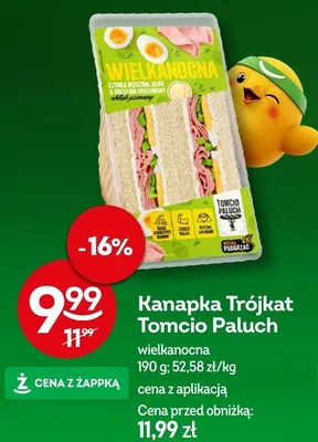 Kanapka Trójkąt wielkanocna promocja w Żabka