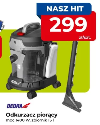 Odkurzacz piorący DEDRA moc 1400W, zbiornik 15l promocja w PSB Mrówka