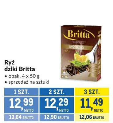 Ryż dziki Britta promocja w Makro