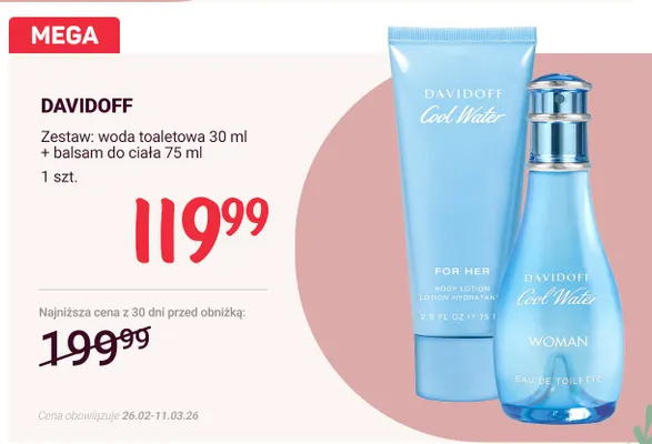 Zestaw: woda toaletowa + balsam do ciała promocja w Rossmann