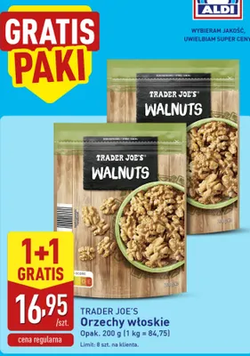Orzechy włoskie Trader Joe's promocja w Aldi