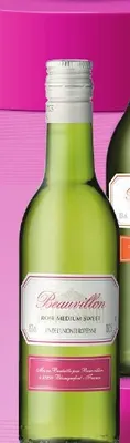 Wino Beauvillon Rose Medium Sweet promocja w Żabka