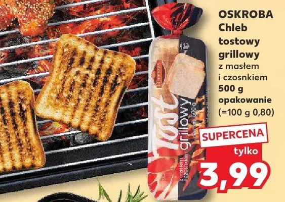 Chleb tostowy grillowy z masłem i czosnkiem promocja w Kaufland