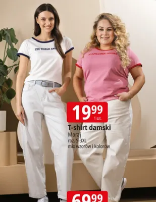 T-shirt damski Moraj roz. S-3XL promocja w Leclerc