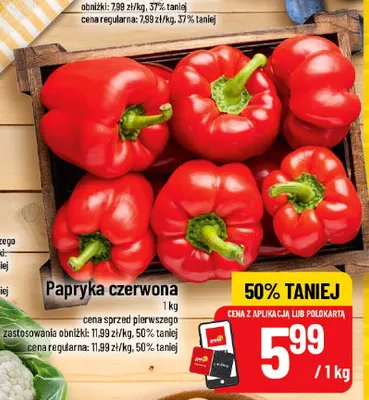 Papryka czerwona promocja w POLOmarket
