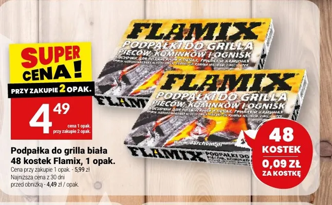 Podpałka do grilla biała Flamix promocja w Twój Market