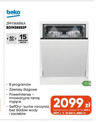 Zmywarka BDIN38552P Beko promocja w Max Elektro