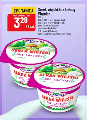 Serek wiejski bez laktozy Piątnica promocja w POLOmarket