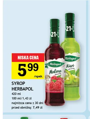 Syrop Herbapol malina promocja w Gram Market