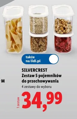 Zestaw 5 pojemników do przechowywania SILVERCREST promocja w Lidl