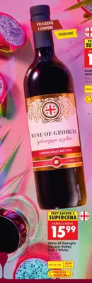Wino czerwone Wine of Georgia Alazani Valley Red promocja w Biedronka