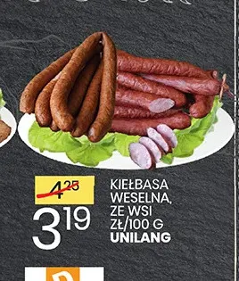 Kiełbasa ze wsi Unilang promocja w Wafelek