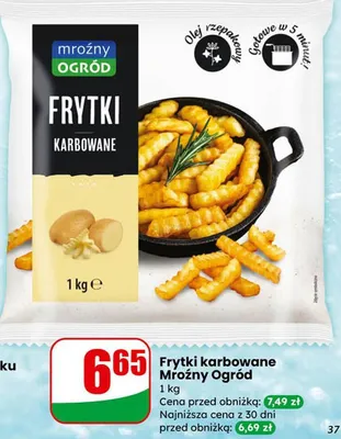 Frytki karbowane Mrożny Ogród promocja w Dino