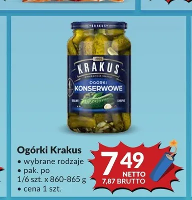 Ogórki Krakus promocja w Makro